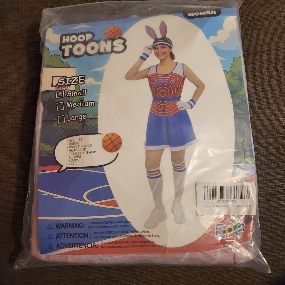 ROC Party Hooptunes Basketball Bunny Costume | Sz Large | NWT